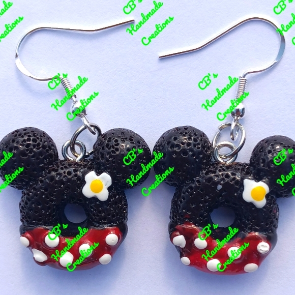 Mommy and Me Mickey Donut Earrings - Picture 2 of 2